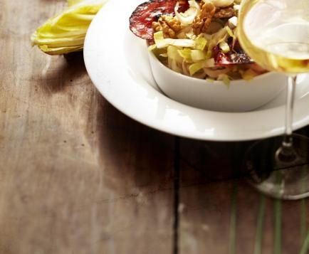 Endive salad with crispy Chorizo