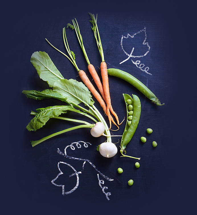 With my vegetables