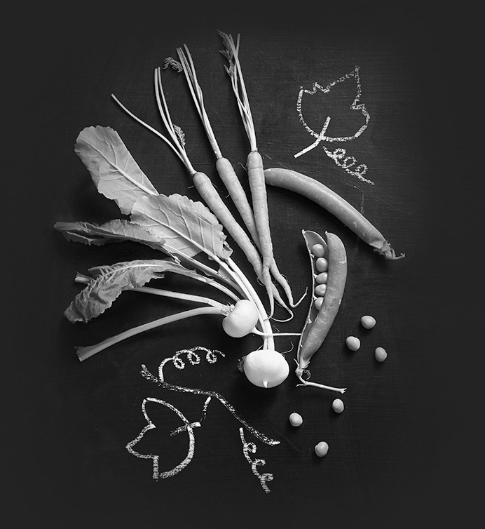 With my vegetables